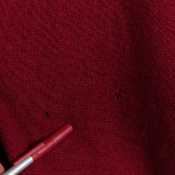 Woolovers Cardigan Womens Medium Red Burgandy Cashmere Merino Button Up Preppy - Picture 9 of 12